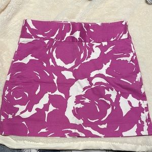 J CREW floral mini skirt